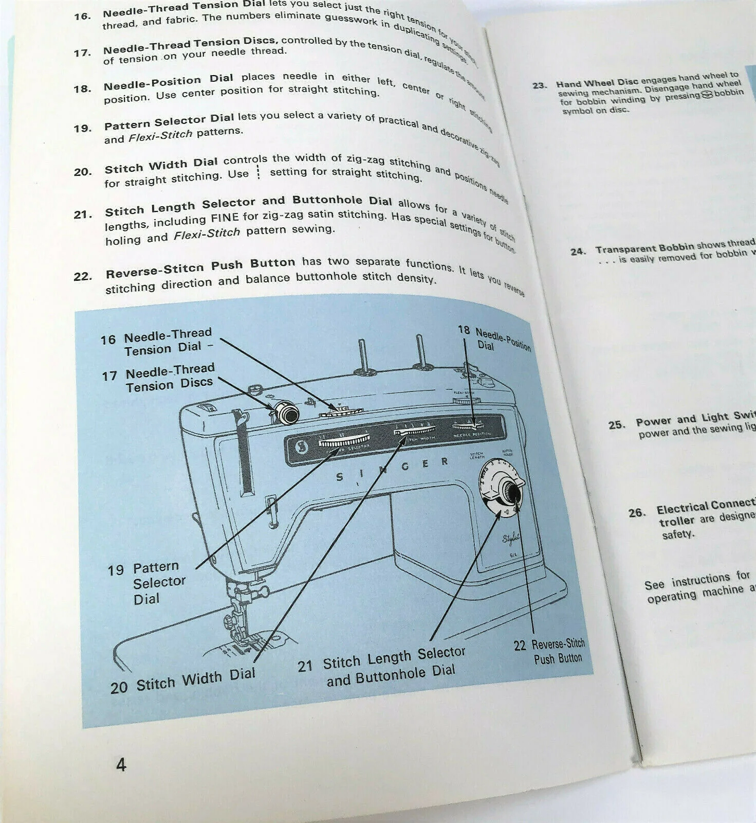 Singer 514 Stylist Sewing Machine Instruction Manual Original 1972 - Image 3