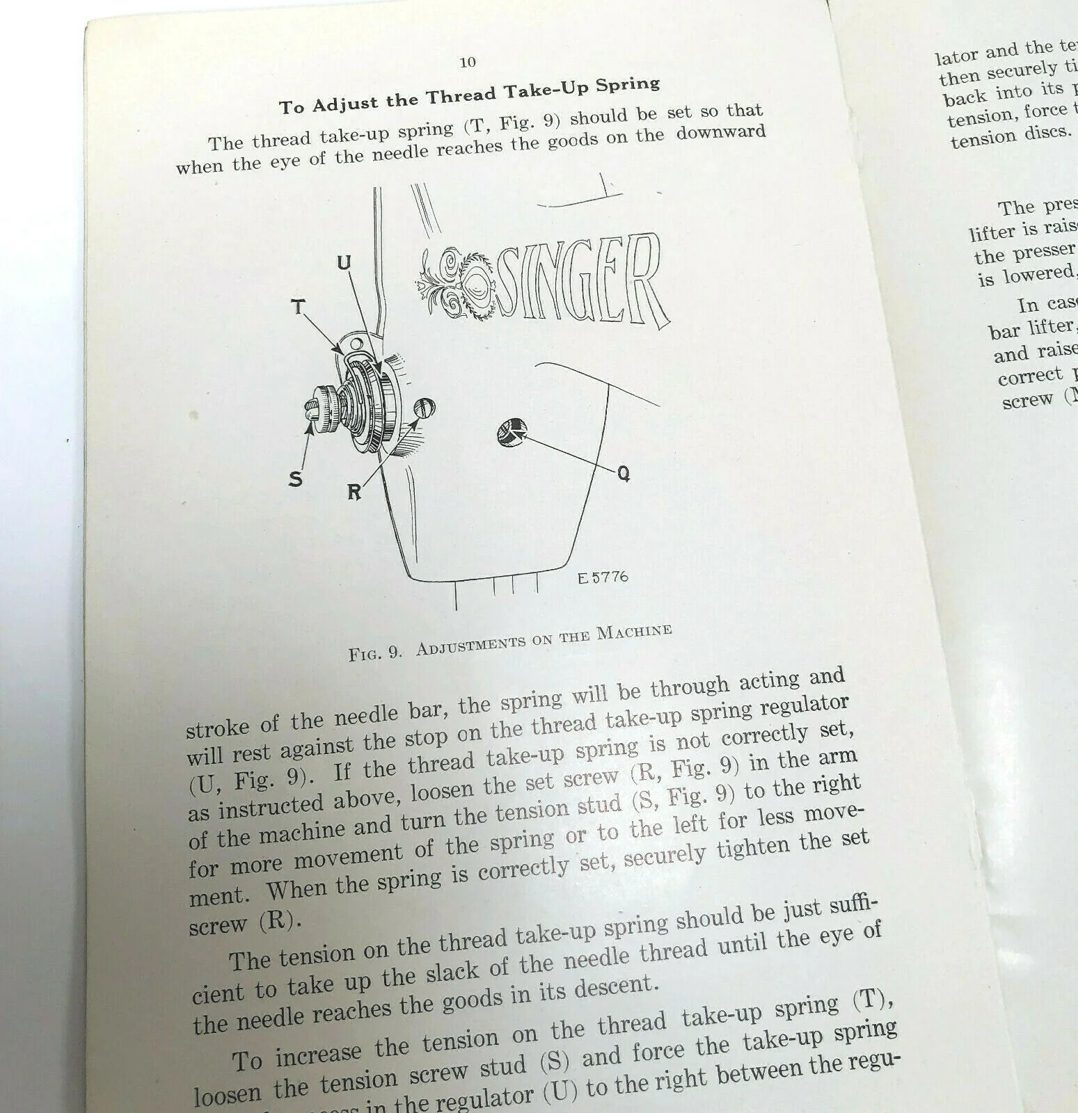 Singer 66 Sewing Machine Timing and Adjusting Adjusters Instruction Manual Vintage Original - Image 4