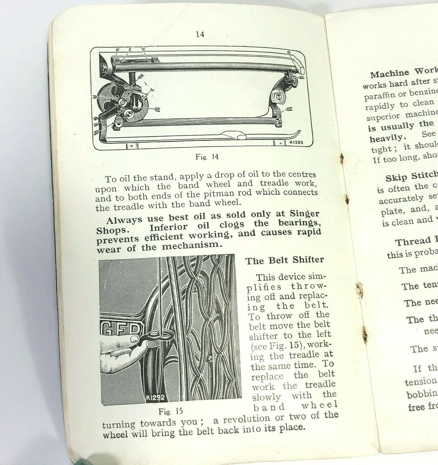 Singer 66 Treadle Sewing Machine Instruction Manual Vintage Original 1926 - Image 4