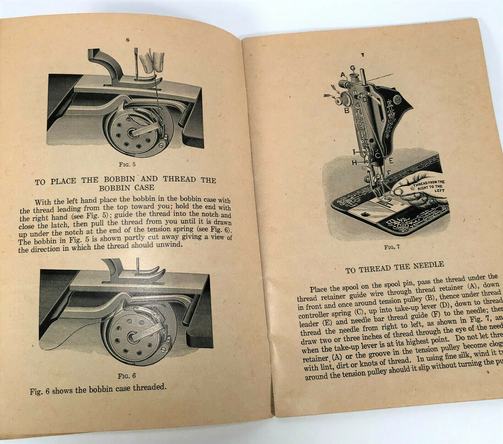 Singer 9W Sewing Machine Instruction Manual Original Booklet - Image 4