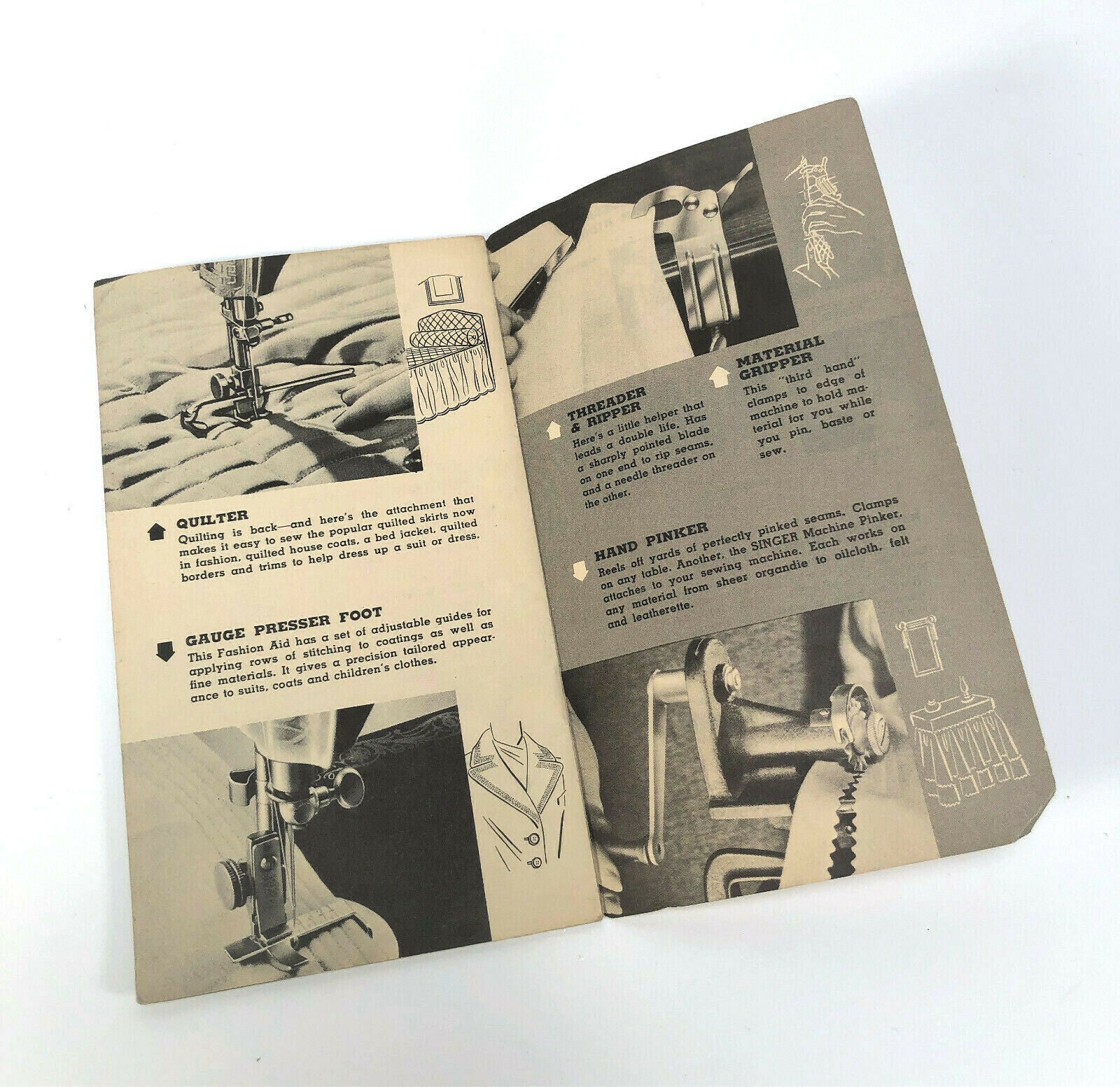 Singer Fashion Aids for Smart Finishes Advertising Brochure Pamphlet 1948 - Image 3