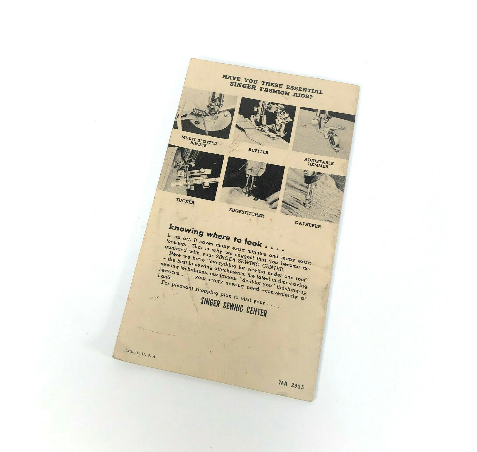 Singer Fashion Aids for Smart Finishes Advertising Brochure Pamphlet 1948 - Image 5
