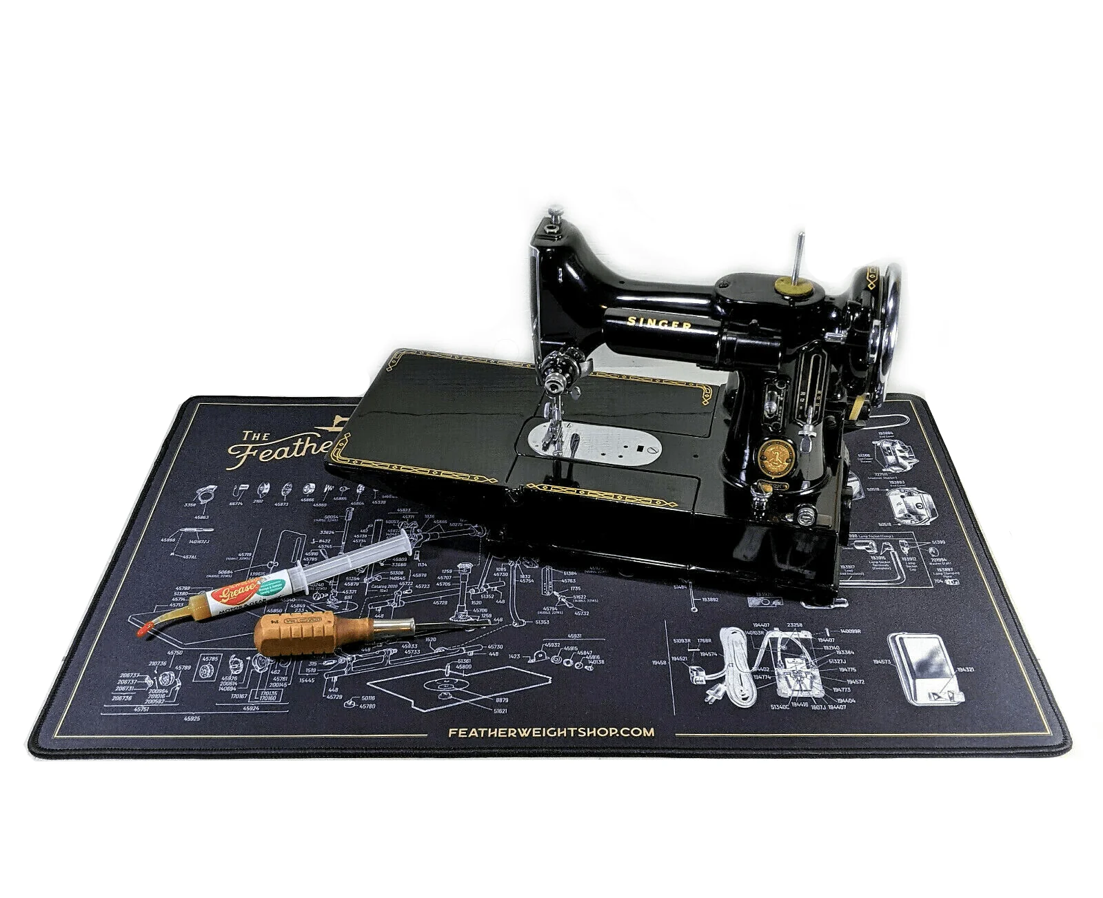 Singer Featherweight 221 Sewing Machine Schematic Service Work Mat