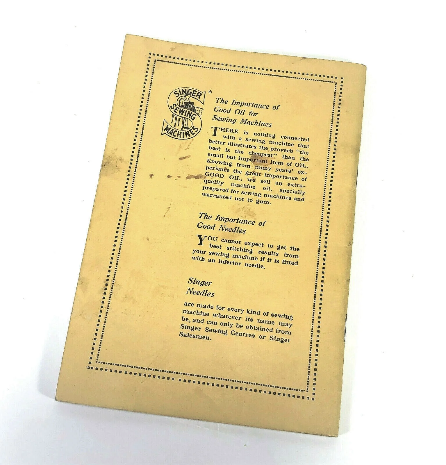 Singer Manual of Family Sewing Machines Students School Instruction Book 1948 - Image 7