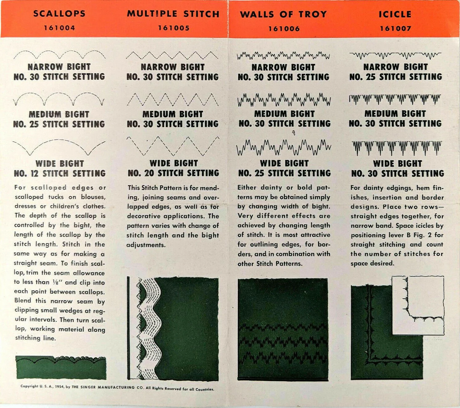 Singer Sewing Machine Automatic Zigzagger Stitch Pattern Cam Set No 2 White 161008 - Image 2