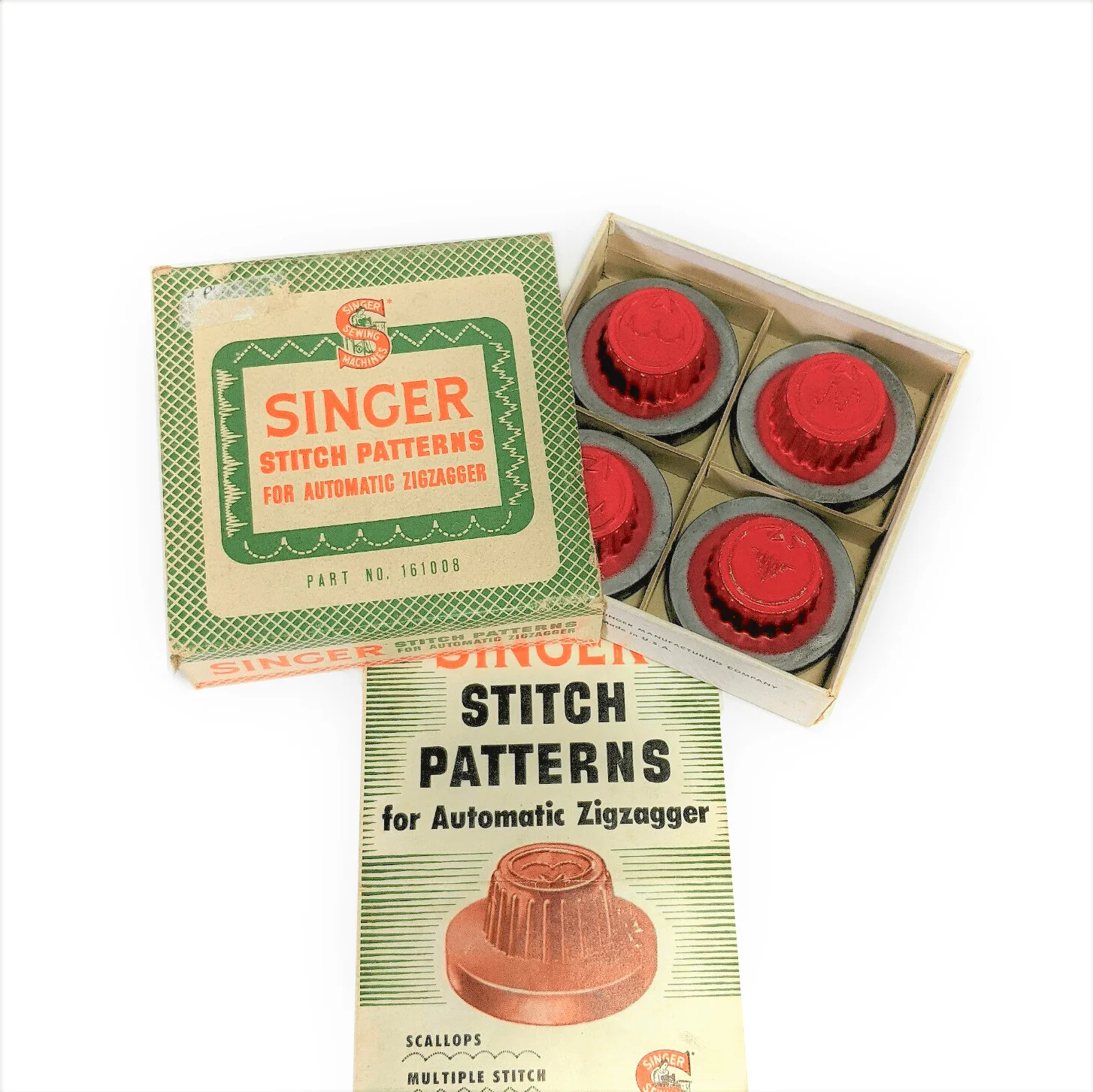 Singer Sewing Machine Automatic Zigzagger Stitch Pattern Cam Set Red Simanco 161008
