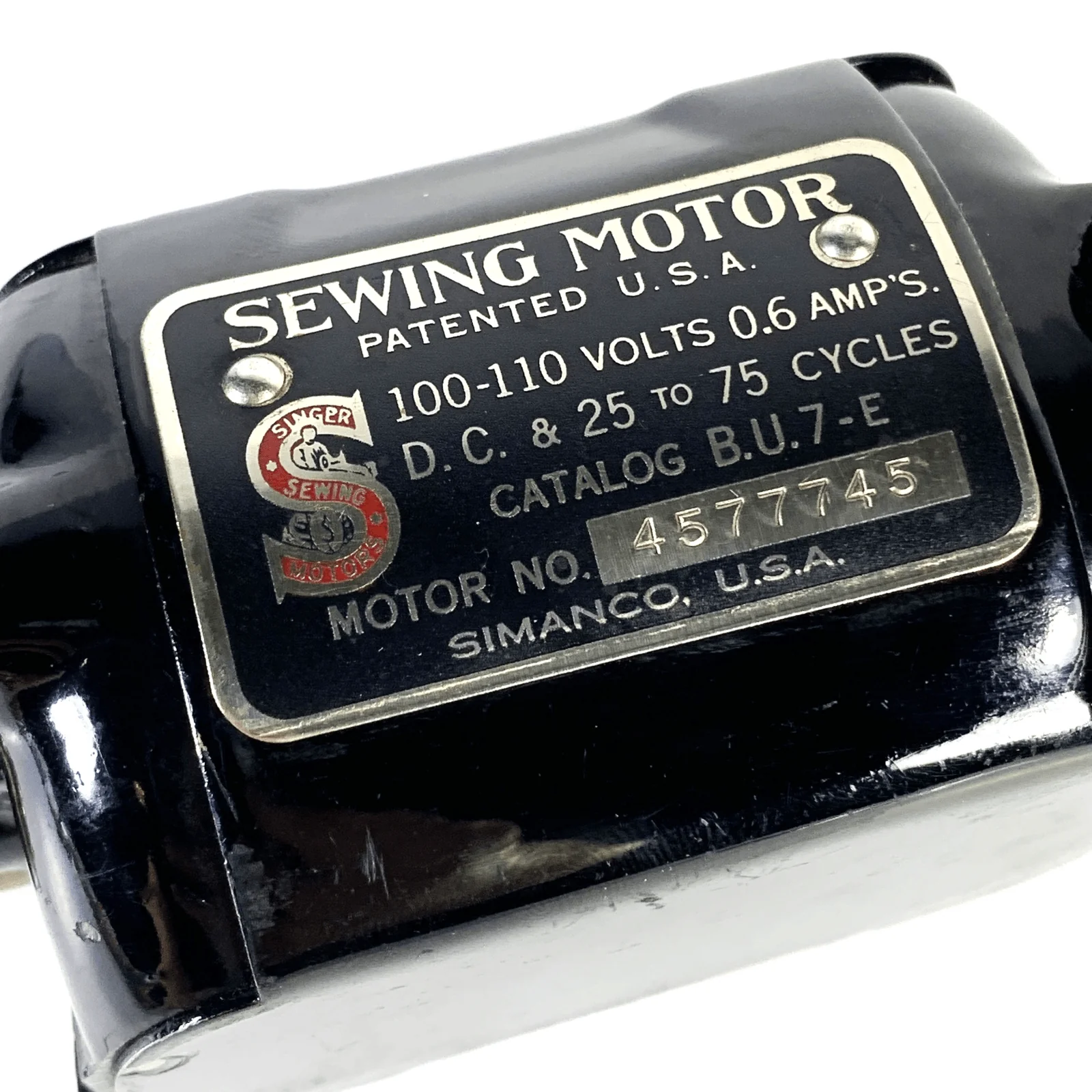 Singer Sewing Machine B.U.7 Motor Original Simanco 99 66 128 - Image 2