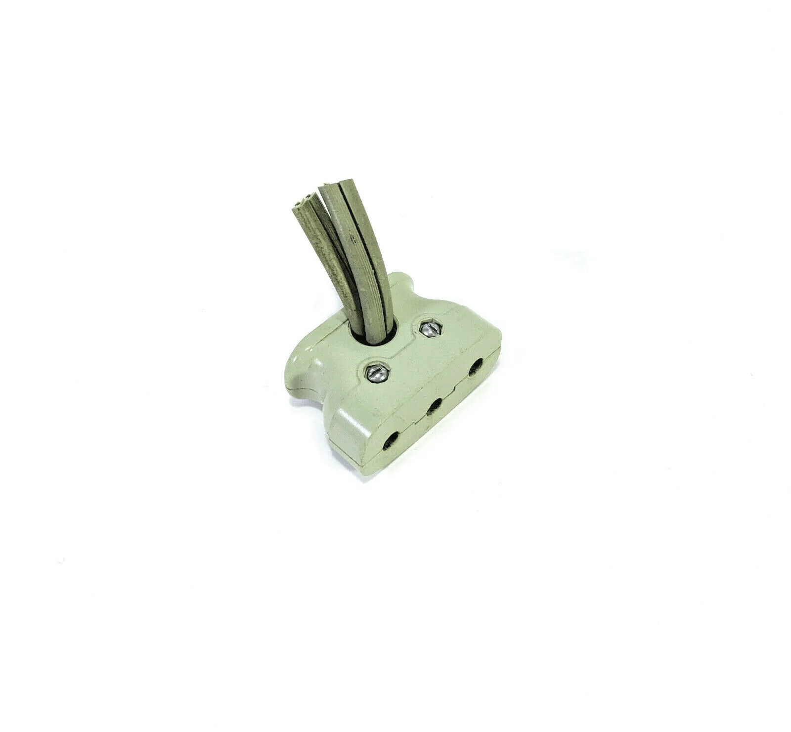 Singer Sewing Machine Bakelite 3 Prong Pin Double Lead Plug Mint Green 185J 15-125 - Image 2