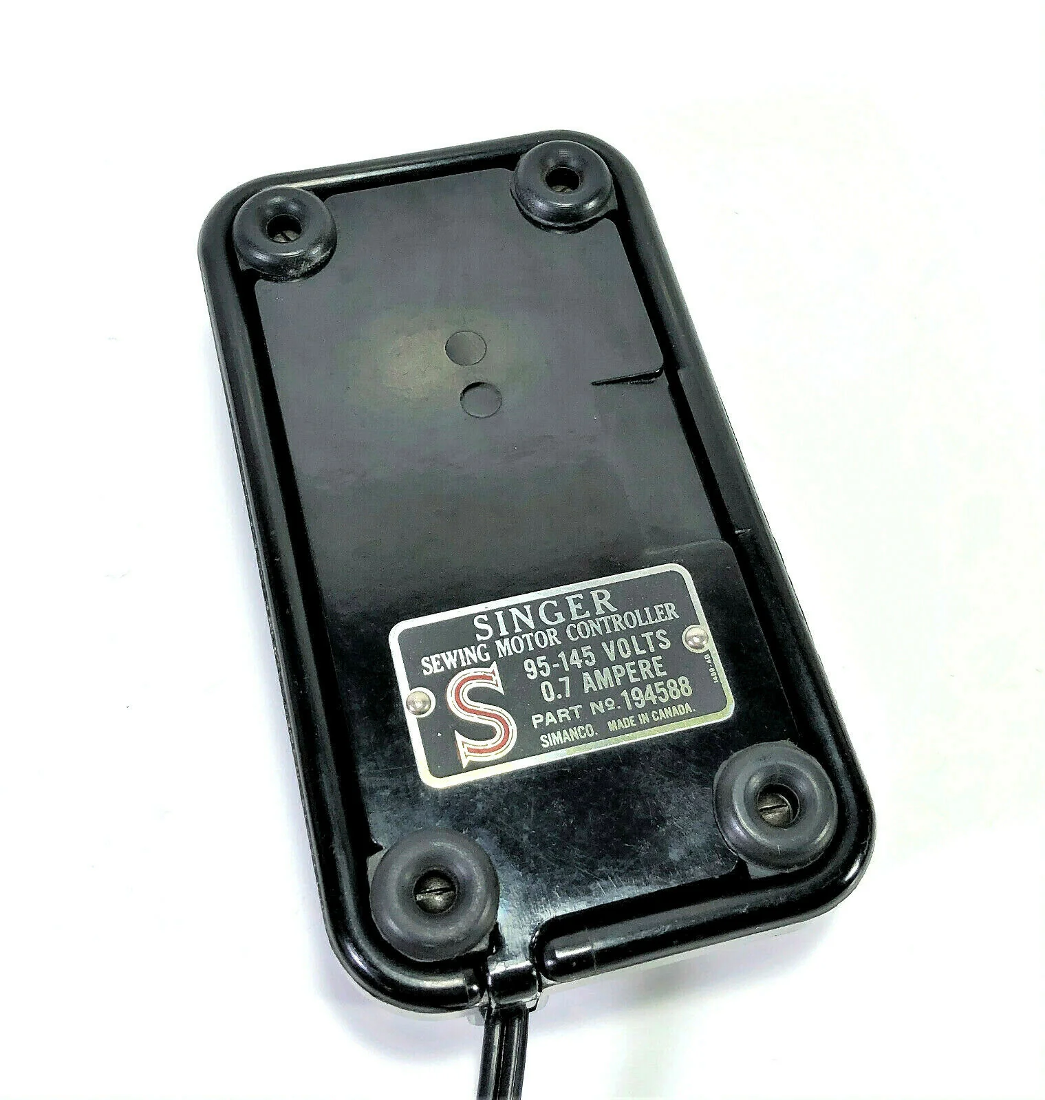 Singer Sewing Machine Bakelite Foot Pedal Controller Simanco 194588 194828 Refurbished - Image 4