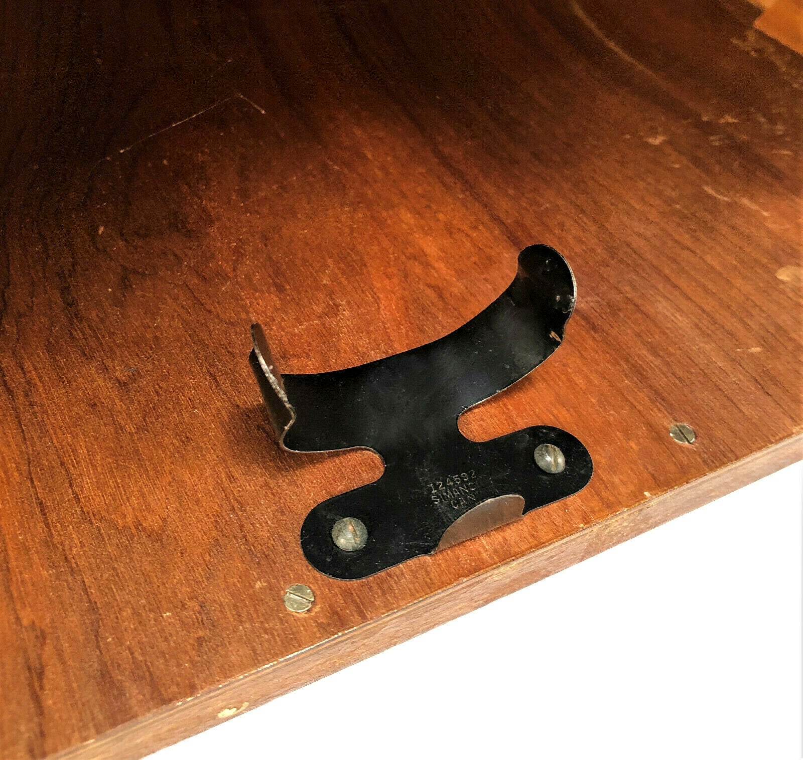 Singer Sewing Machine Bentwood Case Cabinet Oil Can Holder Bracket Simanco 124592 - Image 2