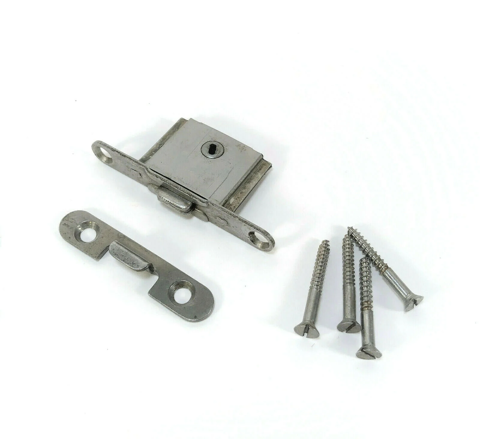 Singer Sewing Machine Bentwood Case Lock and Latch Plate Set Simanco - Image 2