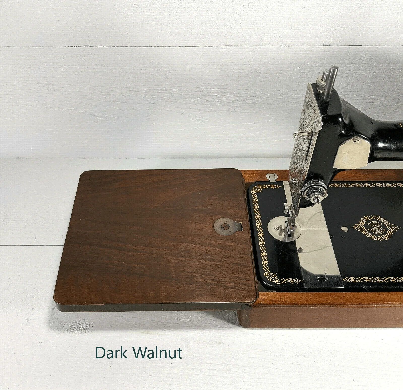 Singer Sewing Machine Bentwood Case Bed Extension with Rare US Mounting Clip - Image 3