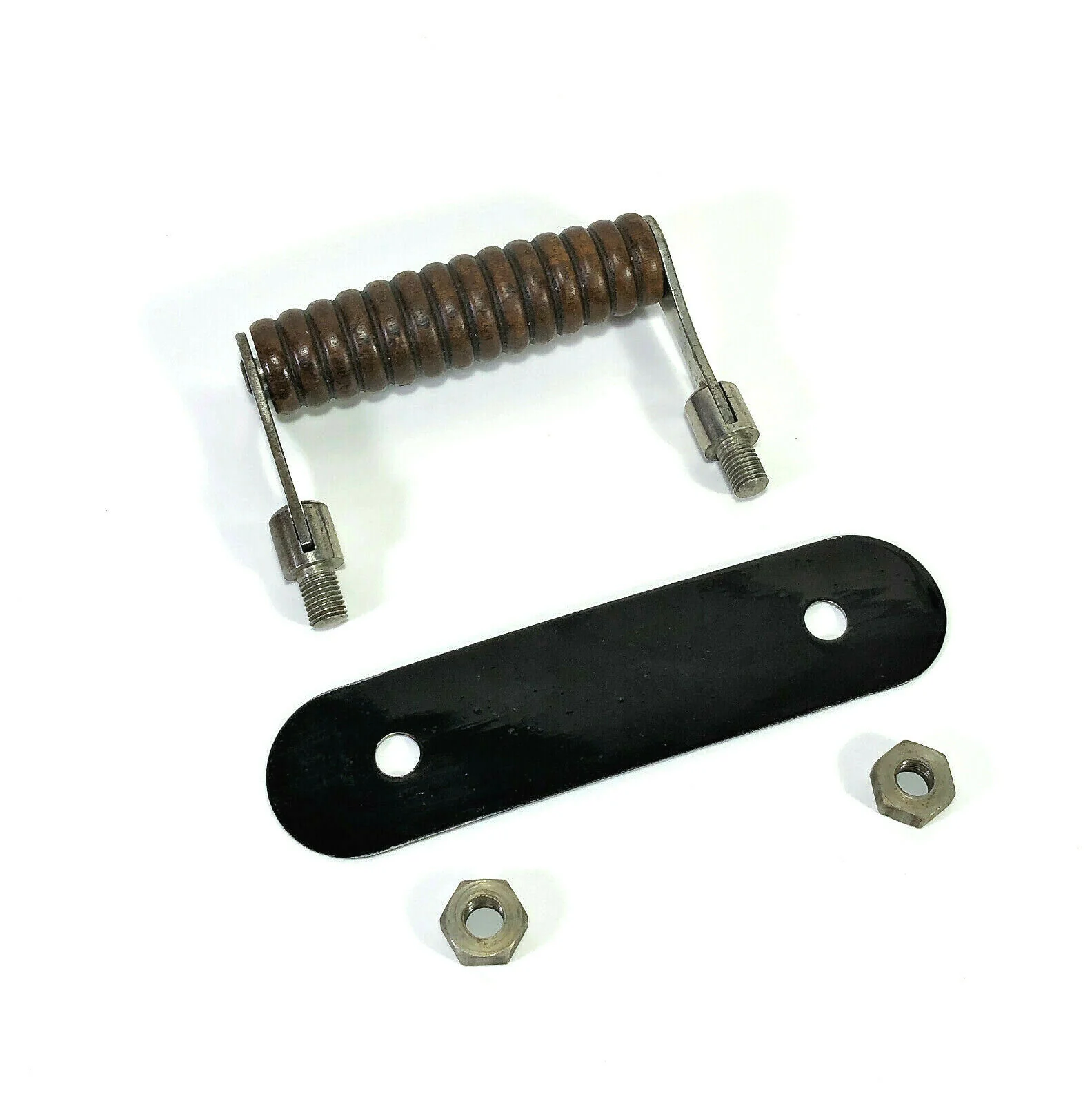 Singer Sewing Machine Early Bentwood Case Ribbed Wood Handle Simanco 28088 - Image 2