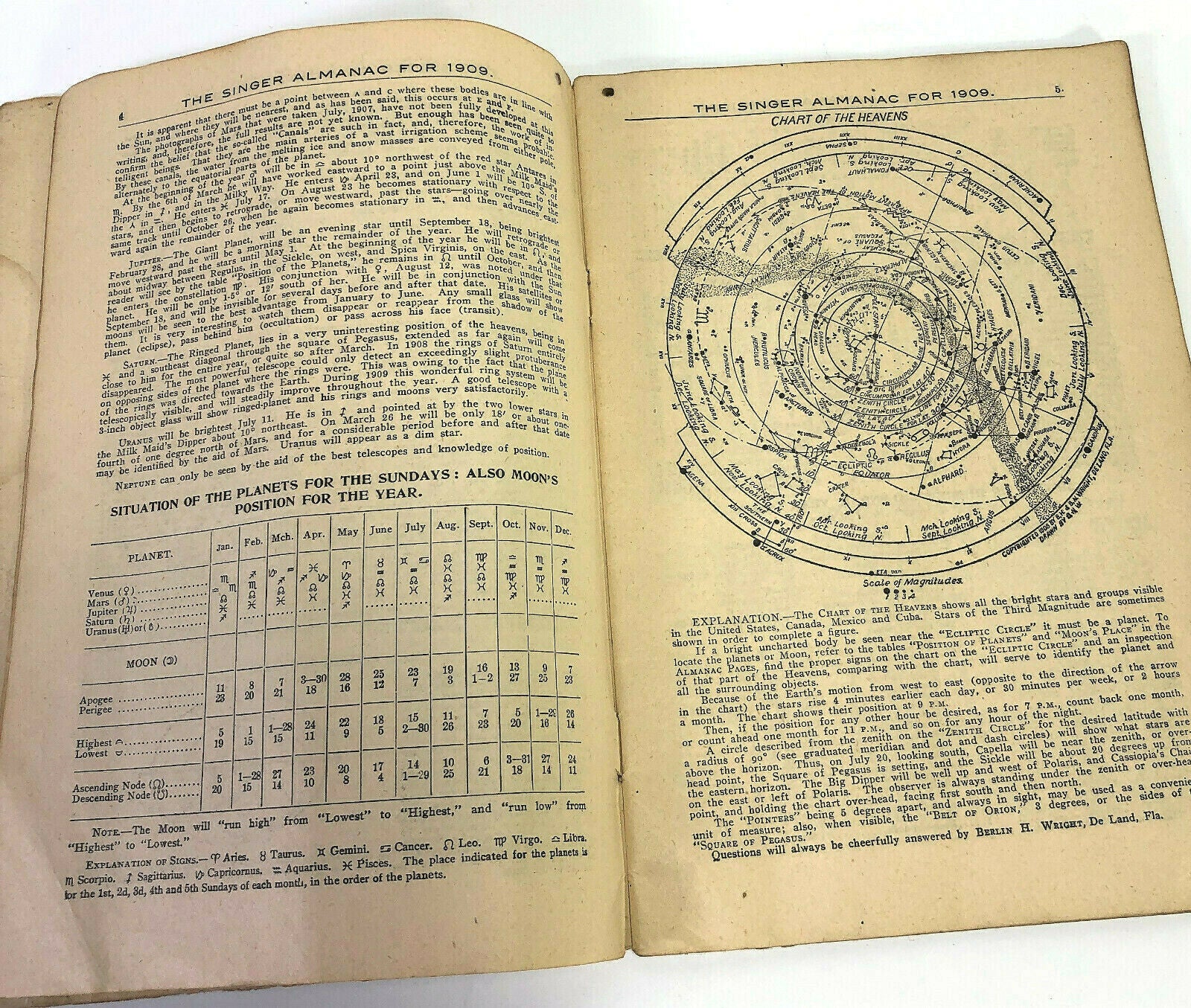 Singer Sewing Machine Co Almanac for 1909 Canada Vintage Original Booklet - Image 3