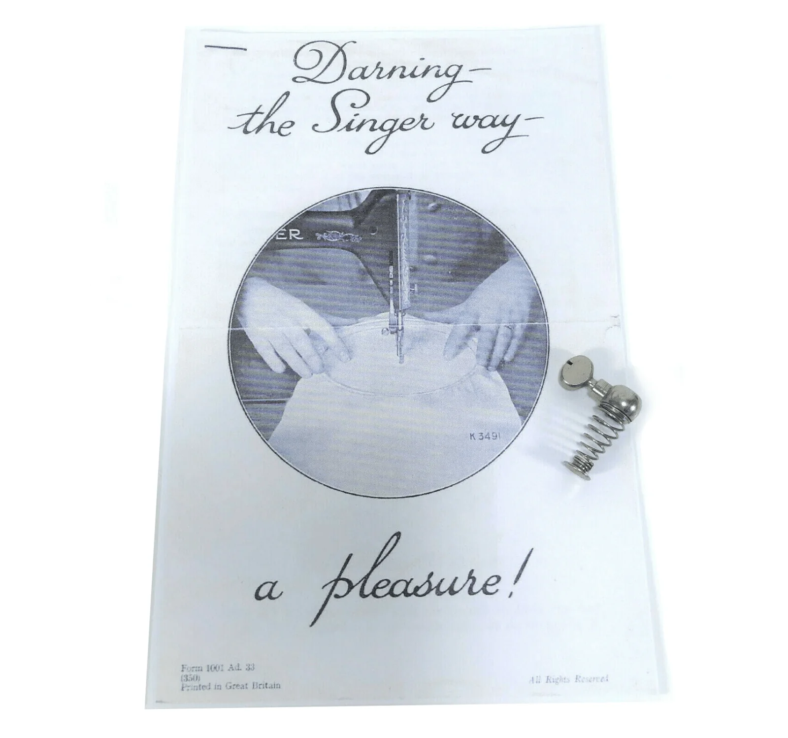 Singer Sewing Machine Darning Spring Needle Clamp Attachment Simanco 86496 66 99 15 27 28 127 128 - Image 4