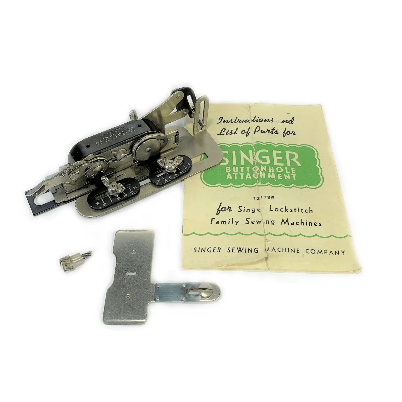 Singer Sewing Machine Low Shank Buttonhole Attachment Simanco 121795