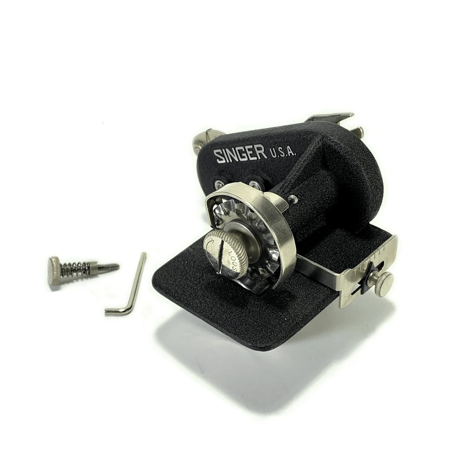 Vtg Singer Sewing Machine Low Shank Pinking Attachment Simanco 121111 121021