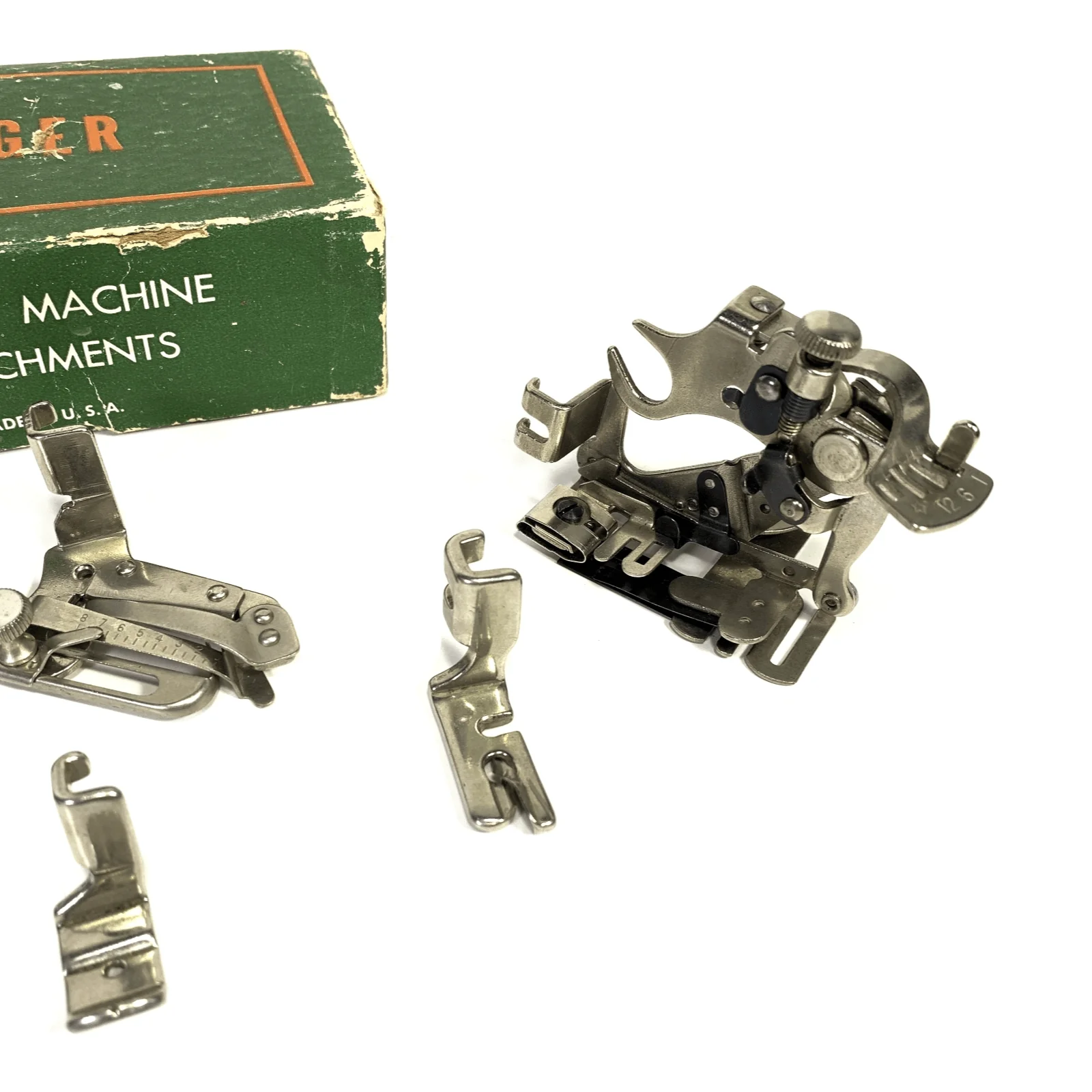 Singer Sewing Machine Low Shank Presser Feet Attachment Set in Box Featherweight 15 201 99 128 - Image 3