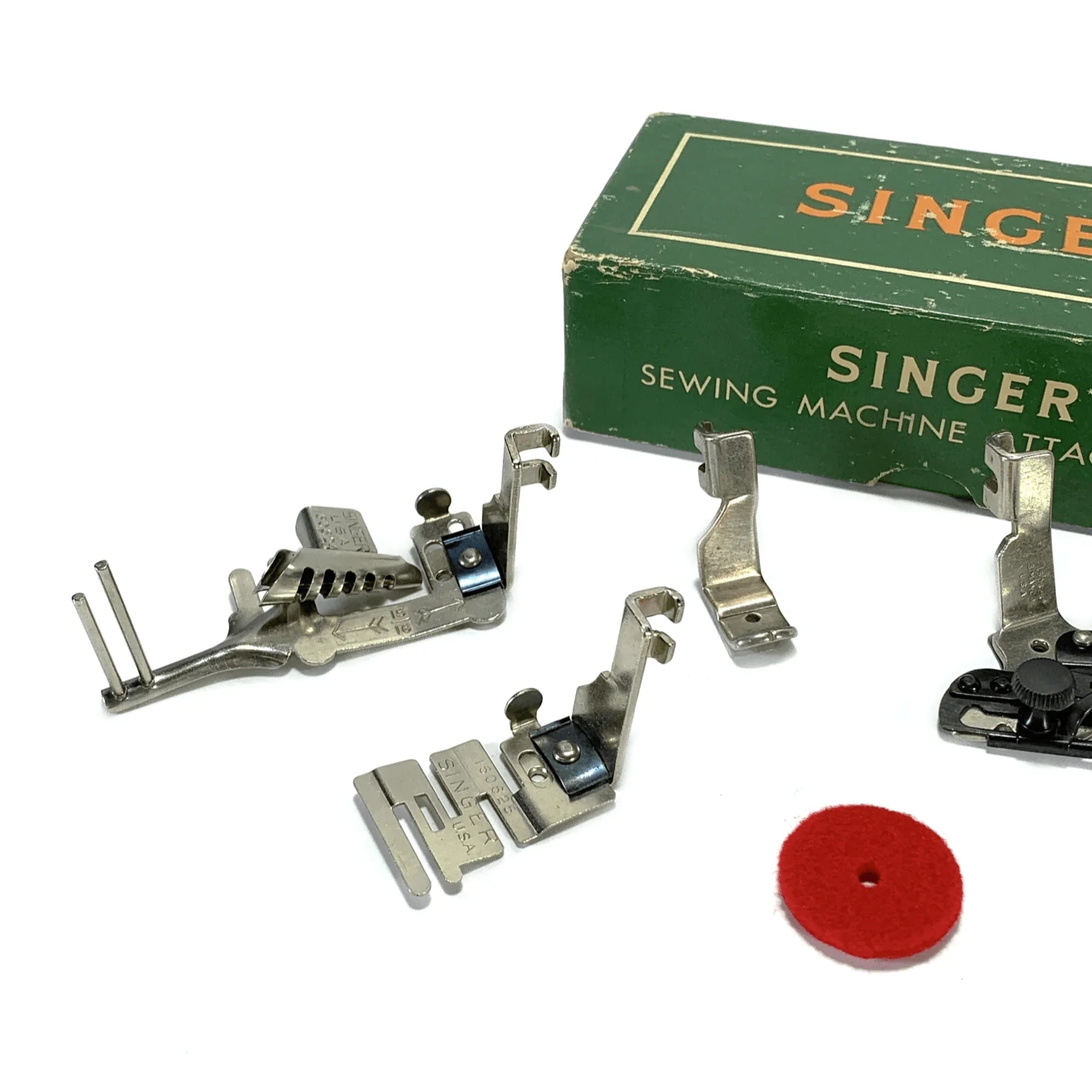 Singer Sewing Machine Slant Shank Attachment Set in Box Class 301 401 403 404 500 503 - Image 2