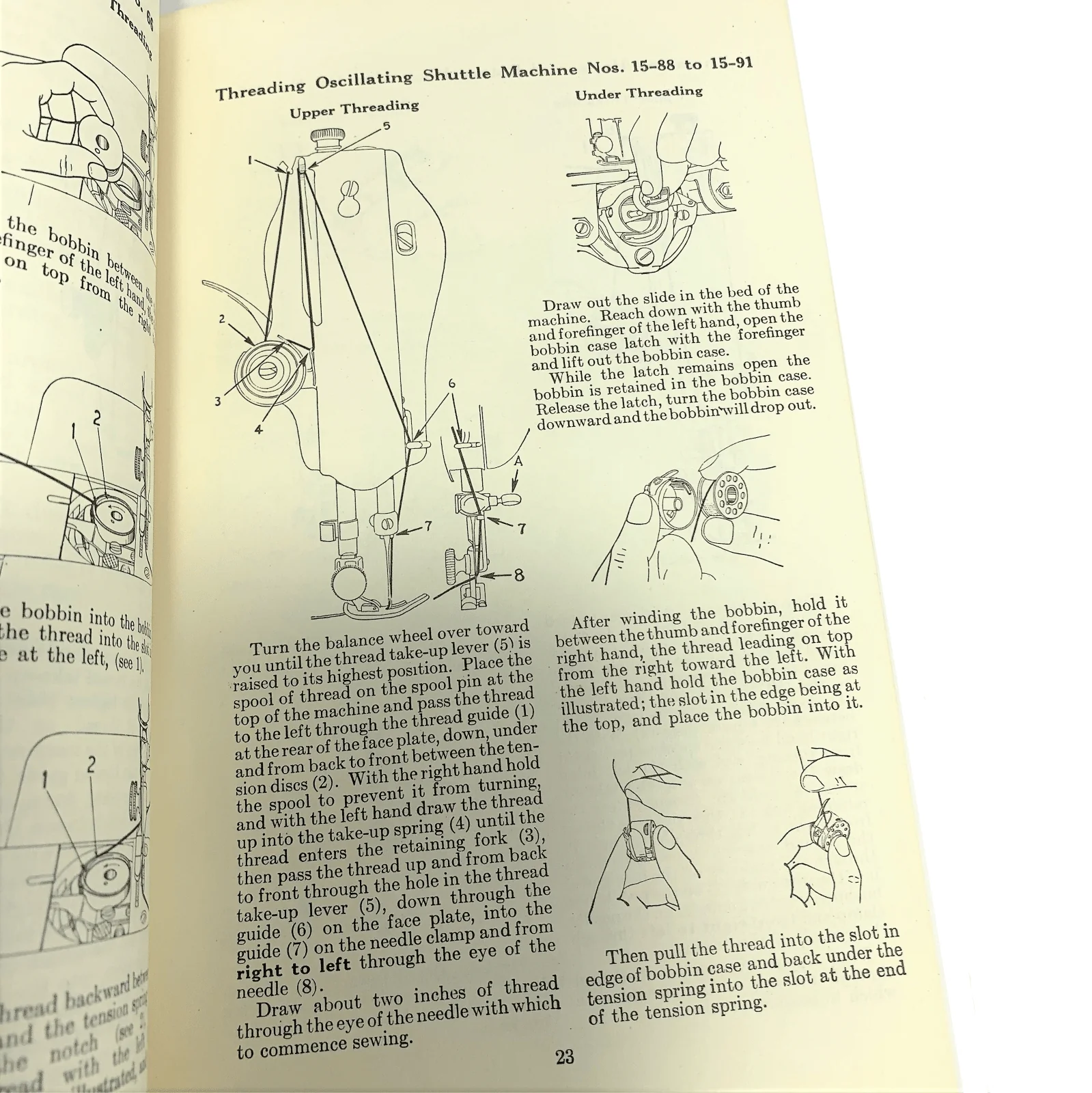Singer Students Manual of Machine Sewing Model 15 66 127 201 School Instruction Book 1941 - Image 2