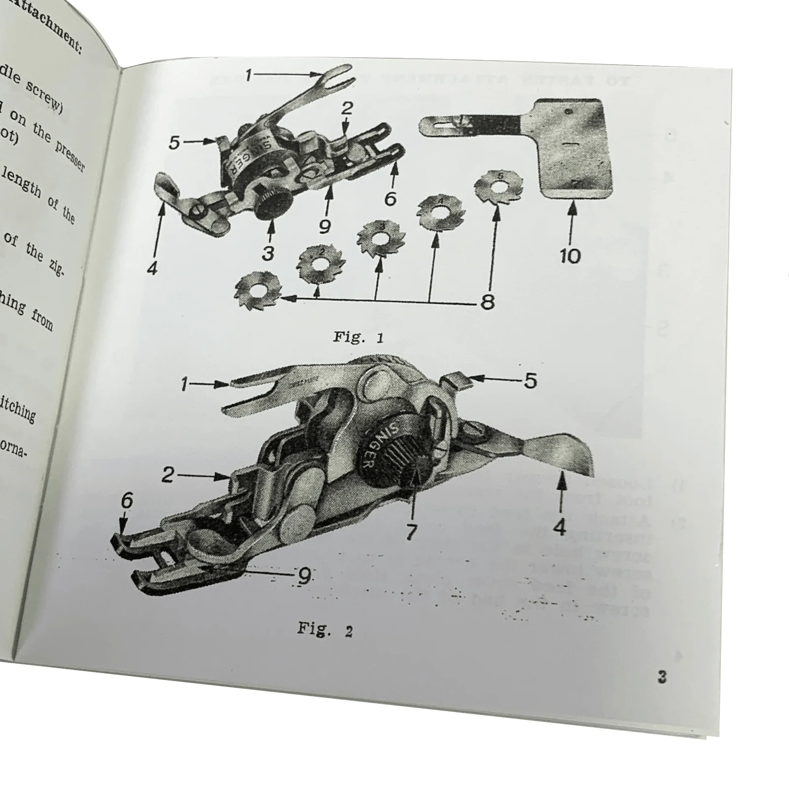 Singer Swiss Automatic Zigzag Attachment 160990 Instruction Manual New Reproduction - Image 2