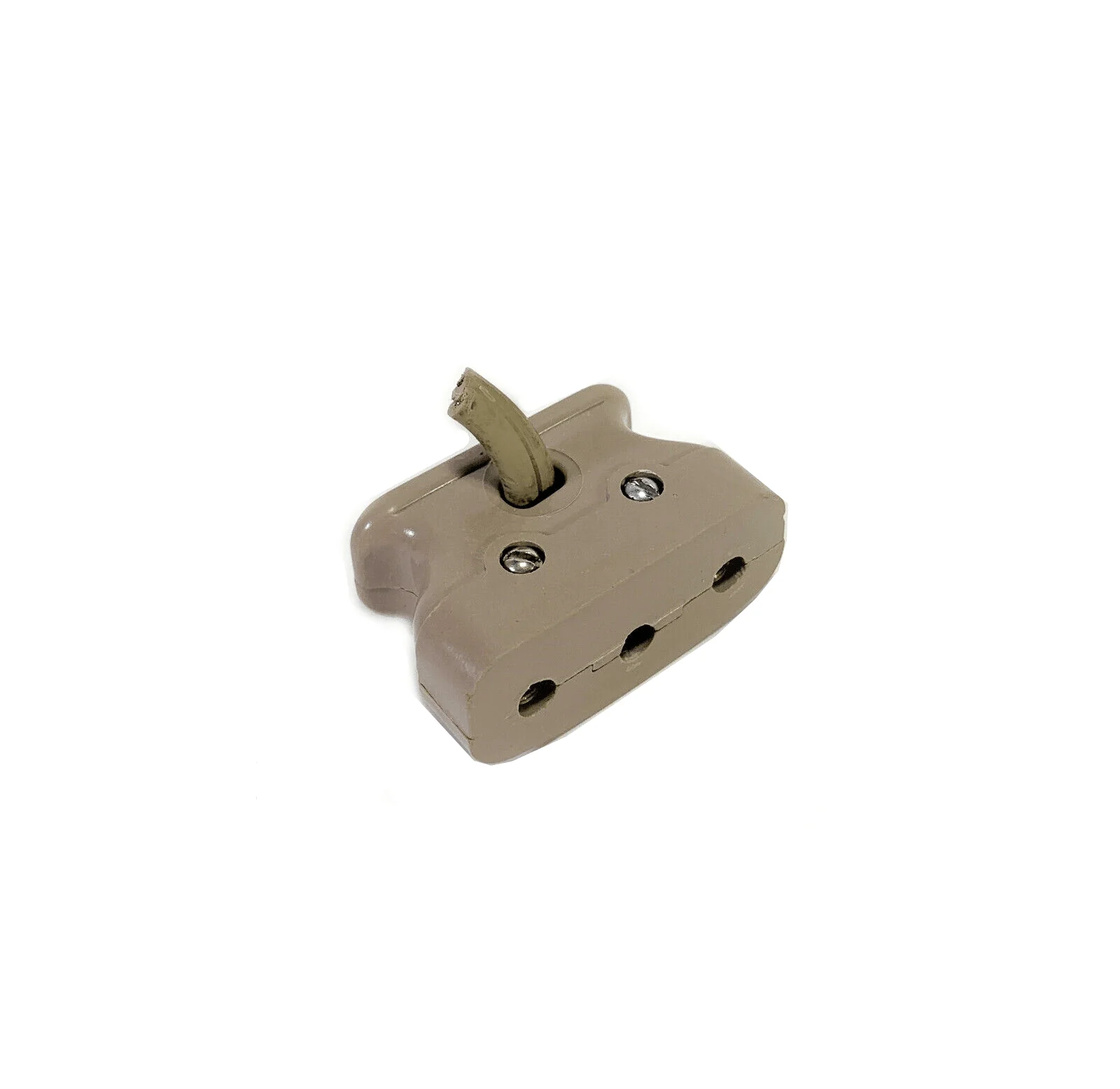 Singer Sewing Machine Tan Beige Bakelite Single Lead 3 Prong Pin Power Cord Plug - Image 2