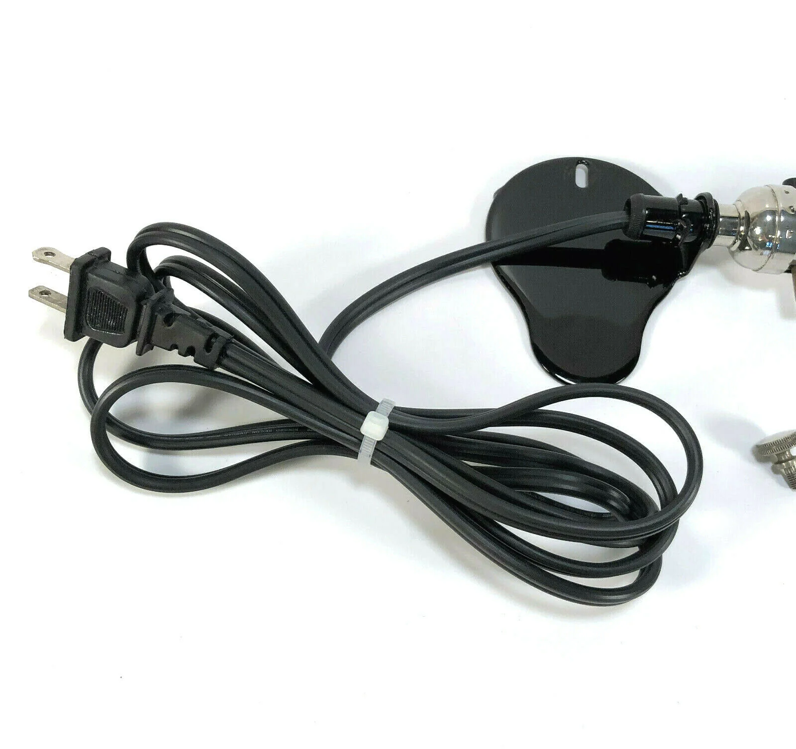 Singer Treadle Sewing Machine Work Light Lamp Nickel Plate Original Simanco Part - Image 6