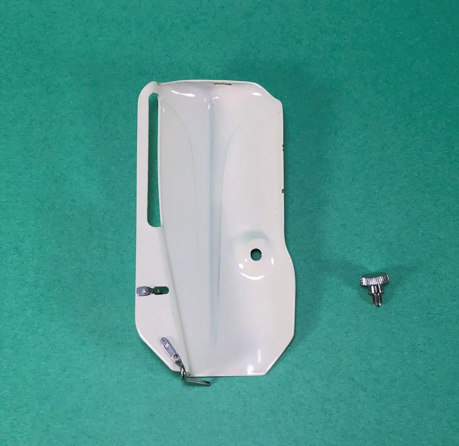 Singer White 221K Featherweight Side Face Plate Cover w Thumb Screw Simanco - Image 3