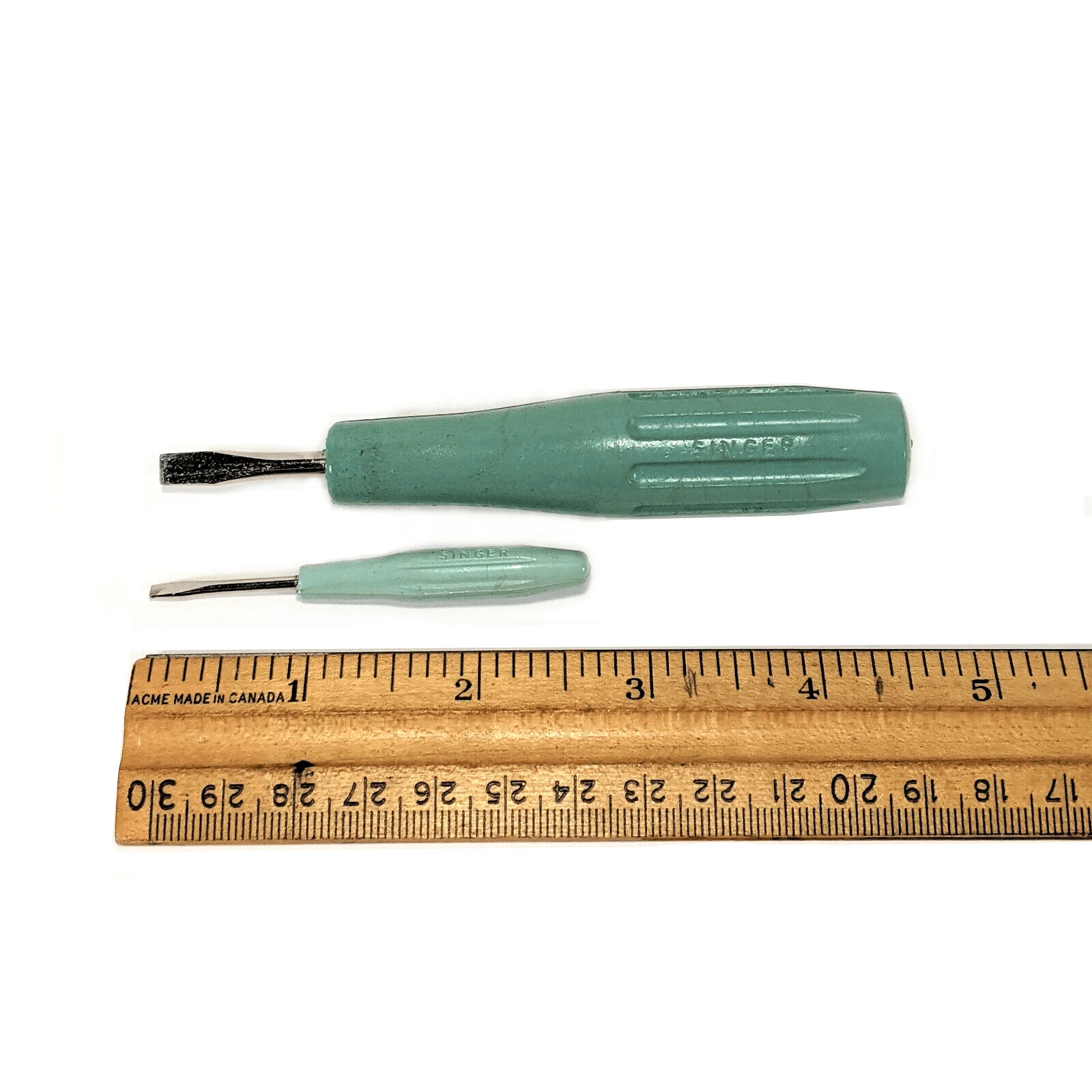 Vintage 60s Singer Sewing Machine Blue Handle Screwdriver Set Simanco 161294 161295 - Image 3