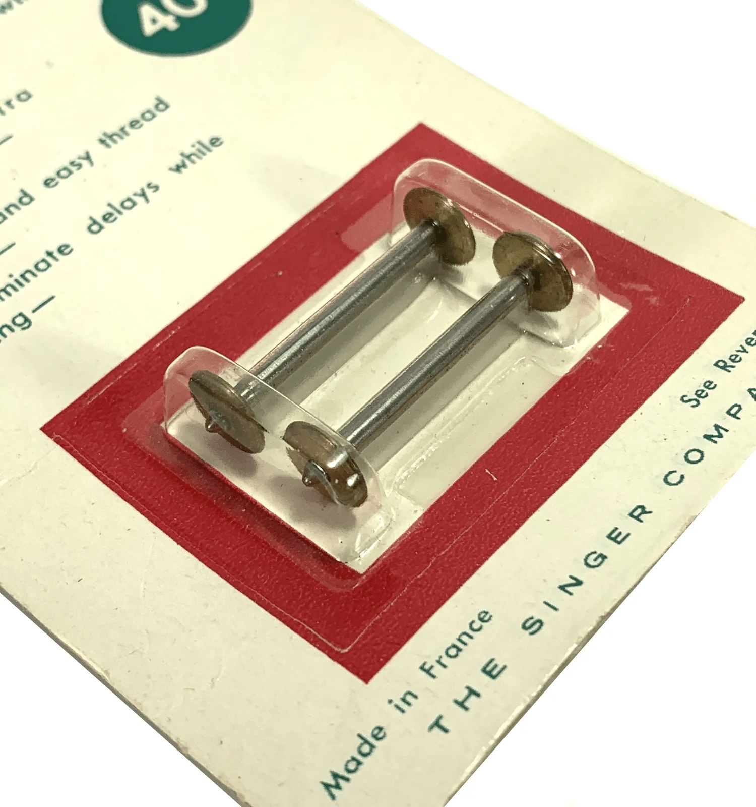Vintage Singer 127 128 Sewing Machine Long Bobbins In Original Package NOS - Image 2