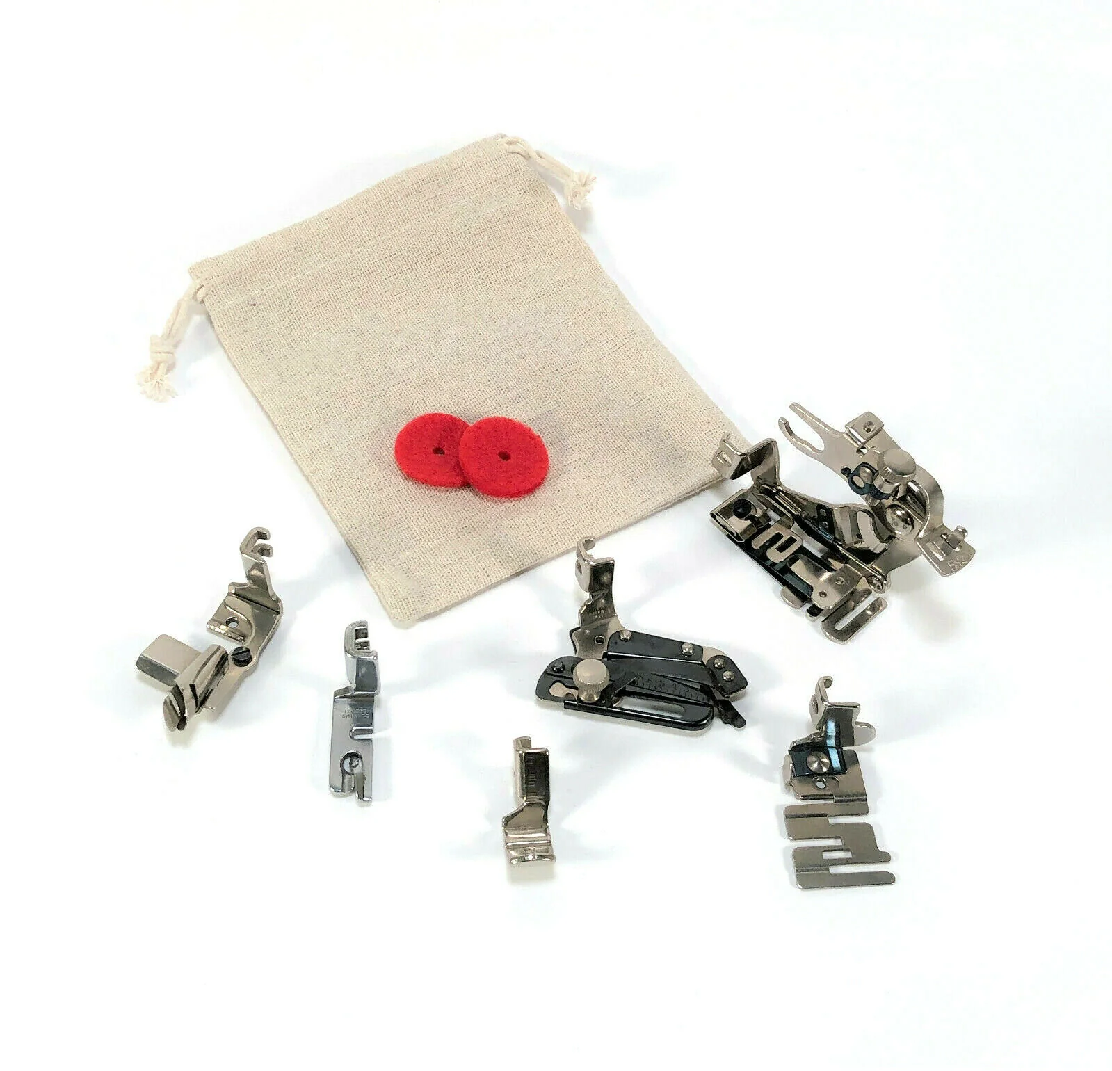Vintage Singer Sewing Machine 6pc Low Shank Presser Foot Attachment Set Simanco - Image 2