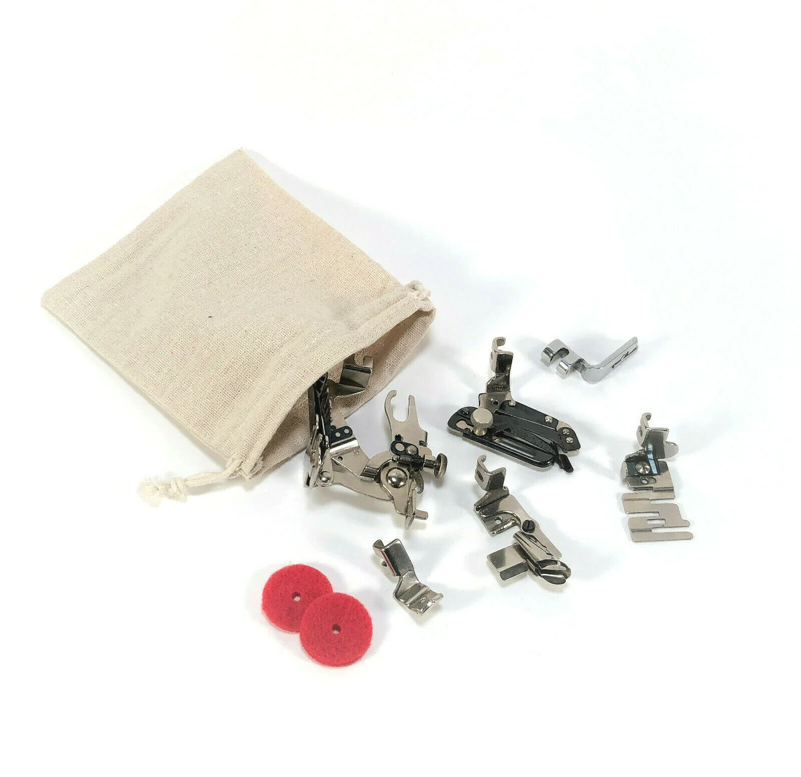 Vintage Singer Sewing Machine 6pc Low Shank Presser Foot Attachment Set Simanco - Image 3