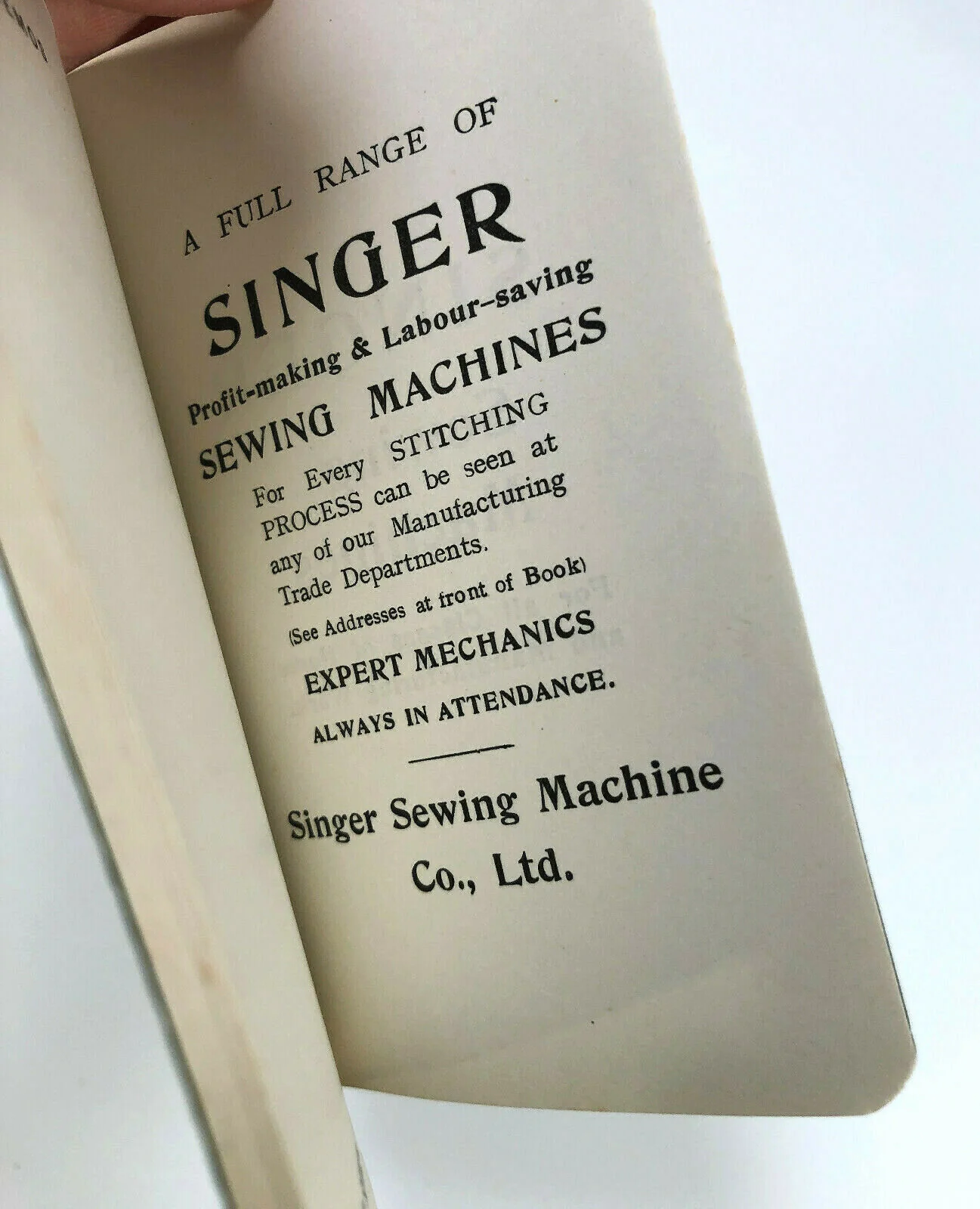 Vintage Singer Sewing Machine Advertising Pocket Notebook with Pencil - Image 6