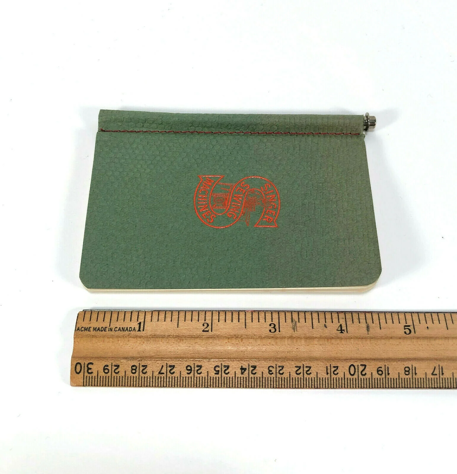 Vintage Singer Sewing Machine Advertising Pocket Notebook with Pencil - Image 7